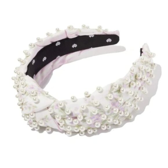 Lele Sadoughi X Loveshackfancy Pastel Clouds Pearl Knotted Headband